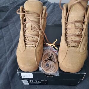 Jordan Tan Lace-Up Sneakers with Rubber Sole